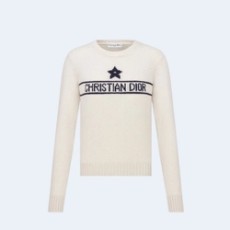 디올 캐시미어 니트 스웨터 화이트