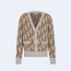 디올 오블리크 베이지 자카드 가디건