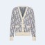 디올 오블리크 가디건 화이트 자카드