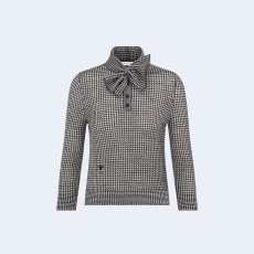 디올 하운즈투스 보우 칼라 스웨터