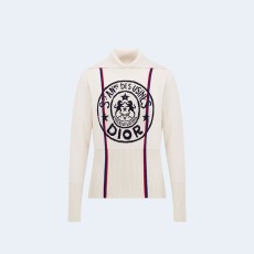 디올 스탠드 모헤어 칼라 스웨터