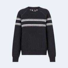 디올 리버서블 라운드 넥 스웨터