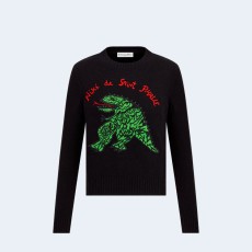 디올 엠브로이더드 스웨터 블랙