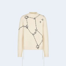 디올 화이트 울 블렌드 니트