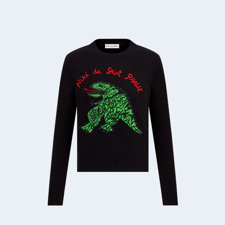 디올 그린 드래곤 울 캐시미어 니트