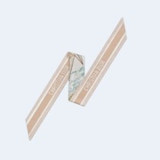 디올 그린 멀티 컬러 실크 트윌 미차 스카프