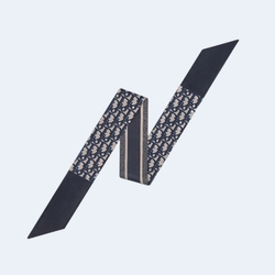 디올 오블리크 실크 트윌 미차 네이비 스카프