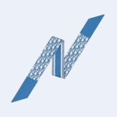 디올 오블리크 콘플라워 블루 실크 트윌 미차 스카프