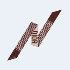 디올 오블리크 트윌리 버건디 미차 스카프