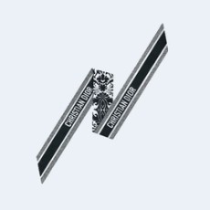 디올 화이트 앤 블랙 실크 트윌 미차 스카프