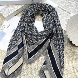 디올 양모 100% 로고 머플러