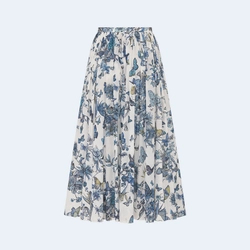 디올 토일 드 주이 플레어 미디 스커트