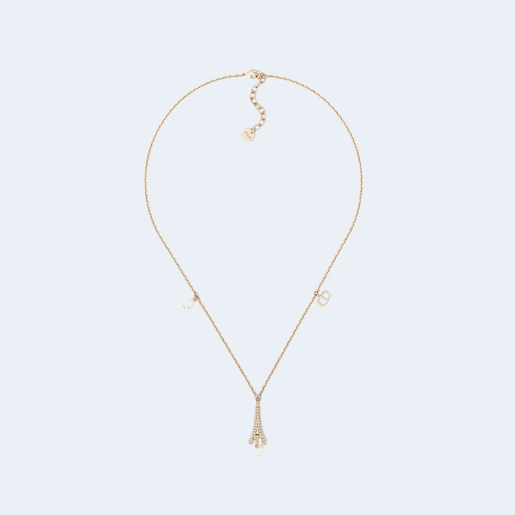 디올 플랜 드 파리 골드 피니시 목걸이