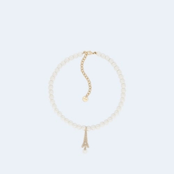 디올 플랜 드 파리 초커 화이트 펄 목걸이