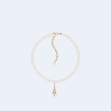 디올 플랜 드 파리 초커 화이트 펄 목걸이