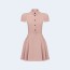 디올 플레어 벨트 드레스 핑크