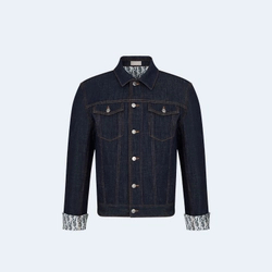 디올 오블리크 로우 코튼 데님 블루종