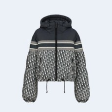 디올 리버시블 크롭 다운 자켓