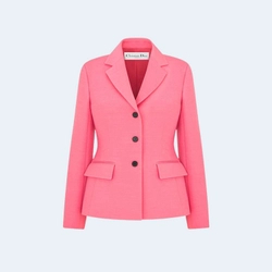 디올 울 실크 핑크 자켓