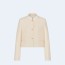 디올 에크루 울 실크 크롭 자켓