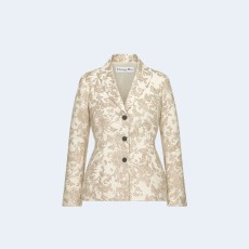 디올 테크니컬 자카드 핏티드 자켓 화이트