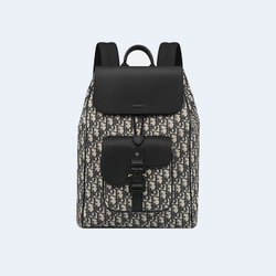 디올 saddle 베이지 블랙 오블리크 자카드 백팩