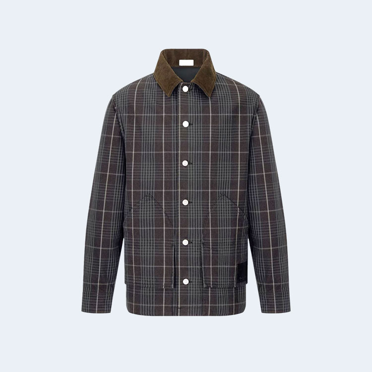 디올 옴므 체크 오버셔츠 자켓