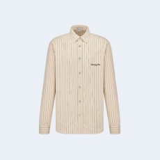 디올 커츄얼 핀스트라이프 오버셔츠