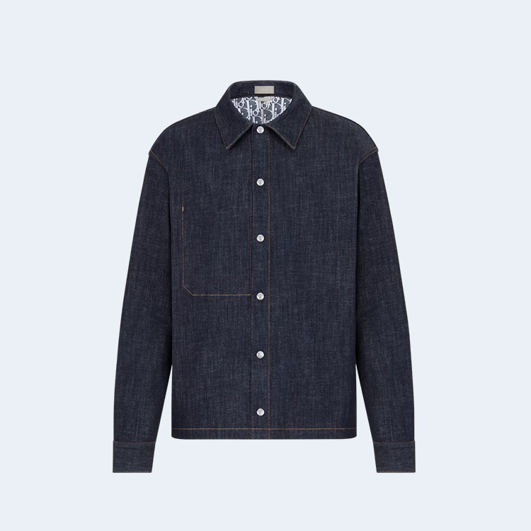 디올 오블리크 코튼 데님 오버셔츠
