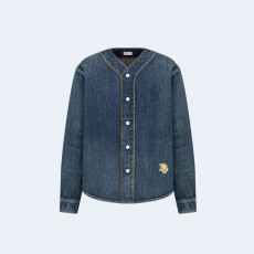 디올 티어스 블루 데님 셔츠