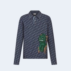 디올 앤 오타니 워크샵 롱 슬리브 폴로 셔츠