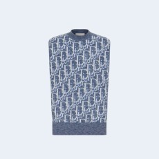 디올 오블리크 옴므 니트 베스트 블루