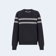 디올 리버서블 라운드 넥 스웨터 네이비