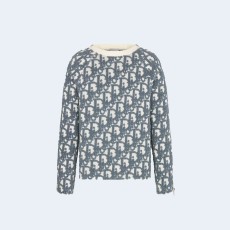 디올 오블리크 울 코튼 자카드 스웨터