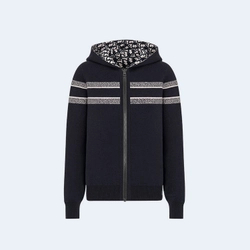 디올 리버서블 후드 지퍼 가디건