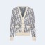 디올 오블리크 가디건 화이트 자카드
