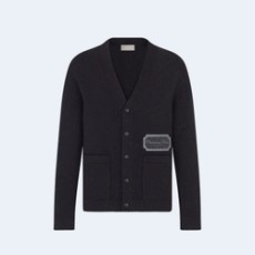 디올 Couture 캐시미어 가디건 블랙