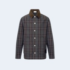 디올 옴므 체크 오버셔츠 자켓