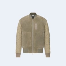 디올 지퍼 바시티 블루종 베이지