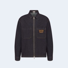 디올 블루 코튼 데님 자켓