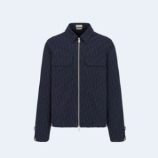 디올 오블리크 카서리 코튼 데님 지퍼 블루종