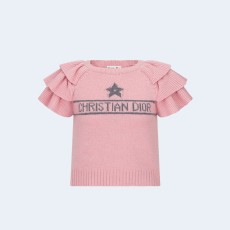 디올 러플 핑크 스웨터