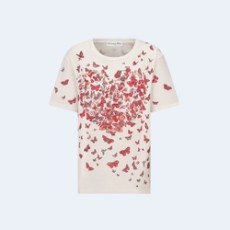 디올 르 꼬르 파필론 레드 티셔츠