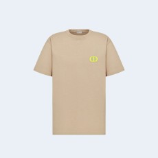 디올 아이콘 캐주얼 핏 티셔츠 베이지