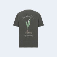 디올 핸드라이팅 캐주얼 핏 티셔츠 그레이