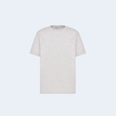 디올 CD 캐주얼 핏 티셔츠 그레이