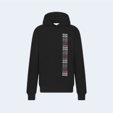 디올 릴렉스 핏 브랙 코튼 후드