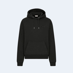 디올 아이콘 후디드 블랙 스웨트셔츠