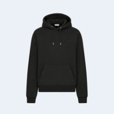 디올 아이콘 후디드 블랙 스웨트셔츠