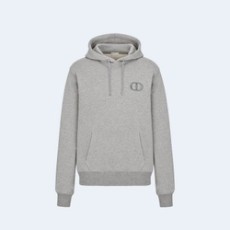 디올 아이콘 후디드 스웨트셔츠 그레이